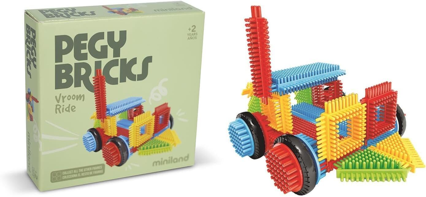 Miniland Pegy Bricks Atemberaubende Fahrt - fertiges gebautes Auto